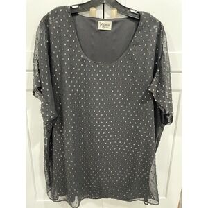 Show Me Your Mumu Beautiful Black Top w/ Gold accents Sz S SI16